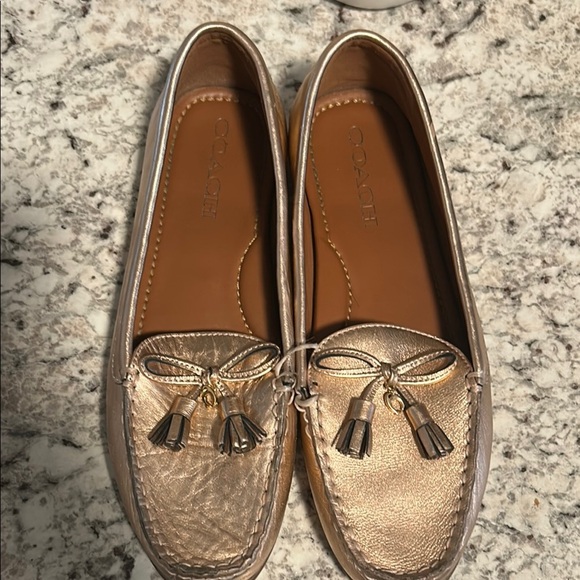 Coach Gold loafersTimeless Slip-On Design - Picture 1 of 1